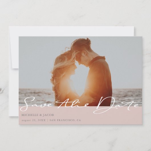 Moderne Typografie - Save the Date Karte ⎥ Foto (Vorderseite)