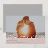 Moderne Typografie - Save the Date Karte ⎥ Foto (Vorne/Hinten)