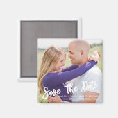 Moderne Typografie Save the Date Magnet (Vorderseite/Rückseite)