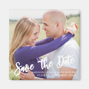 Moderne Typografie Save the Date Magnet