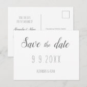 Moderne Typografie Save the Date Postkarten (Vorne/Hinten)