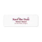 Moderne Typografie Save the Date Rücksendeadresse (Vorne)