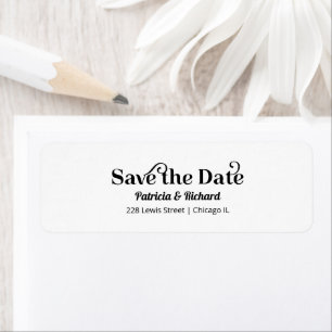 Moderne Typografie Save The Date Rücksendeadresse