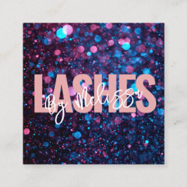 Moderne Typografie Schönheit Makeup Artist Lashes Quadratische Visitenkarte