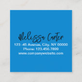 Moderne Typografie Schönheit Makeup Artist Lashes Quadratische Visitenkarte (Rückseite)