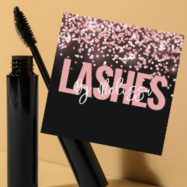 Moderne Typografie Schönheit Makeup Artist Lashes Quadratische Visitenkarte