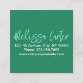 Moderne Typografie Schönheit Makeup Artist Lashes Quadratische Visitenkarte (Rückseite)