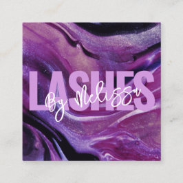 Moderne Typografie Schönheit Makeup Artist Lashes Quadratische Visitenkarte