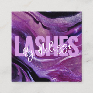 Moderne Typografie Schönheit Makeup Artist Lashes Quadratische Visitenkarte