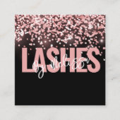 Moderne Typografie Schönheit Makeup Artist Lashes Quadratische Visitenkarte (Vorderseite)