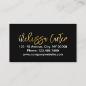 Moderne Typografie Schönheit Makeup Artist Lashes Visitenkarte (Rückseite)