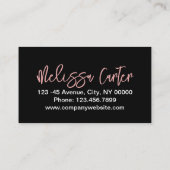 Moderne Typografie Schönheit Makeup Artist Lashes Visitenkarte (Rückseite)