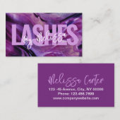 Moderne Typografie Schönheit Makeup Artist Lashes Visitenkarte (Vorne/Hinten)