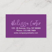 Moderne Typografie Schönheit Makeup Artist Lashes Visitenkarte (Rückseite)