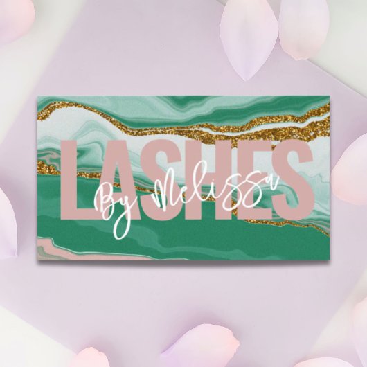 Moderne Typografie Schönheit Makeup Artist Lashes Visitenkarte