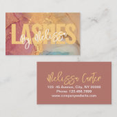 Moderne Typografie Schönheit Makeup Artist Lashes Visitenkarte (Vorne/Hinten)