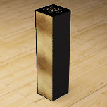 Moderne Typografie Schwarz und Gold 40. Geburtstag Weinbox<br><div class="desc">Moderne Typografie Schwarz und Gold 40. Geburtstag Party Geschenkboxen</div>