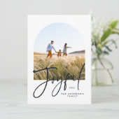 Moderne Typografie schwarz-weiß 1 Foto Weihnachten (Stehend Vorderseite)