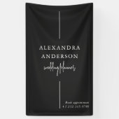 Moderne Typografie Schwarz/Weiß Elegant Minimal Banner (Vertikal)