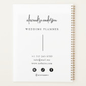 Moderne Typografie Schwarz/Weiß Elegant Minimal Planer (Rückseite)