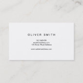 Moderne Typografie Schwarz-Weiß-Hallo Visitenkarte (Rückseite)