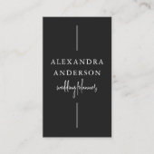 Moderne Typografie Schwarz-Weiß-Hochzeitsplaner Visitenkarte (Vorderseite)