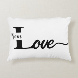 Moderne Typografie Schwarz-Weiß-Liebe Mama Dekokissen