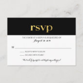 Moderne Typografie Schwarz-Weiß Streifen | UAWG RSVP Karte (Vorderseite)
