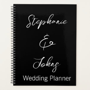 Moderne Typografie Schwarz-Weiß-Trend-Hochzeit Planer