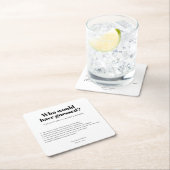 Moderne Typografie - Schwarz-weiße Hochzeitsfreude Rechteckiger Pappuntersetzer (Vor Ort)