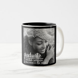 Moderne Typografie Schwarz-weiße Klasse der Tasse 