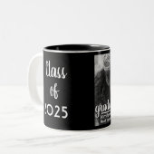 Moderne Typografie-Schwarz-weiße Klasse der Tasse (Vorderseite Links)