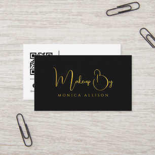 Moderne Typografie Schwarze Beautician Visitenkarte