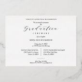 Moderne Typografie Script Foto Graduate Abschluss Folieneinladung (Rückseite)