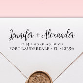 Moderne Typografie-Script-Hochzeitsskripte-Rücksen Permastempel