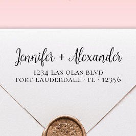 Moderne Typografie-Script-Hochzeitsskripte-Rücksen Permastempel