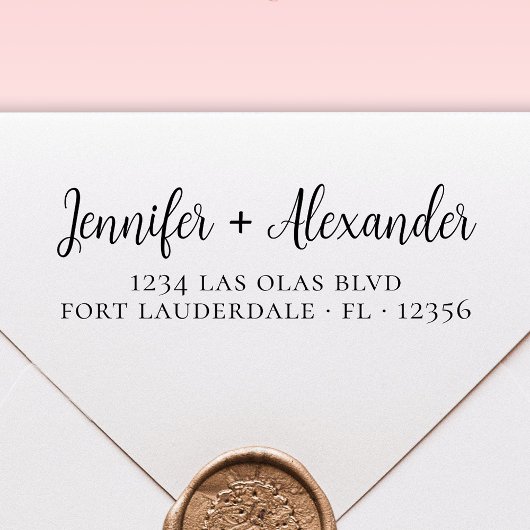 Moderne Typografie-Script-Hochzeitsskripte-Rücksen Permastempel