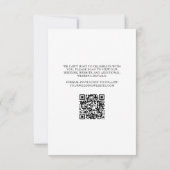 Moderne Typografie Script QR Code Hochzeit Save The Date (Rückseite)