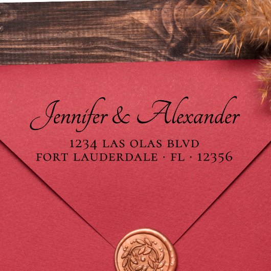 Moderne Typografie Script Wedding Rücksendeadresse Permastempel