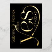 Moderne Typografie Sie sagte JA STD Folieneinladung (Vorderseite)