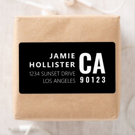 Moderne Typografie sieht schwarz/weiß Rücksendeadr (Insitu)