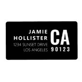 Moderne Typografie sieht schwarz/weiß Rücksendeadr (Vorne)