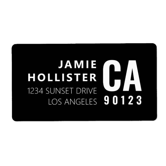 Moderne Typografie sieht schwarz/weiß Rücksendeadr (Vorne)