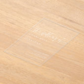 Moderne Typografie Simple Trendy Wedding Acryleinladungen (Ablage )