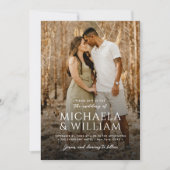 Moderne Typografie Single Foto Hochzeit Einladung (Vorderseite)