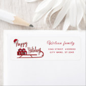 Moderne Typografie Sledge Happy Holidays (Insitu)