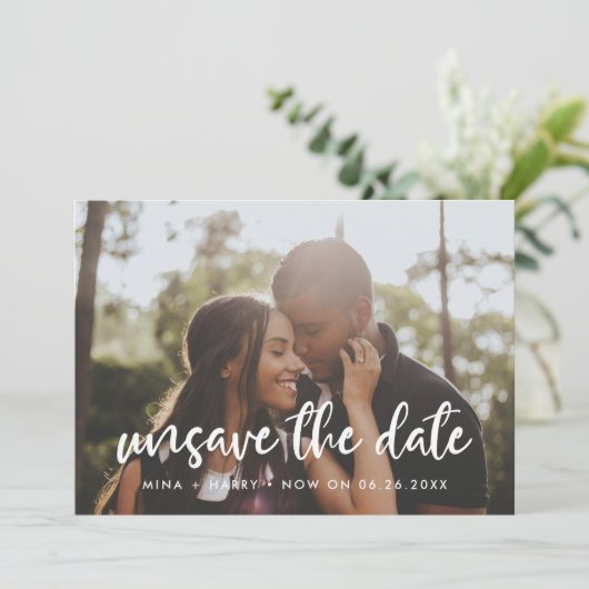 Moderne Typografie Speichern Sie die Datumskarte Ankündigung (Stehend Vorderseite)