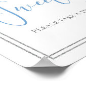 Moderne Typografie staubblaue Liebe ist ein hübsch Poster (Ecke)