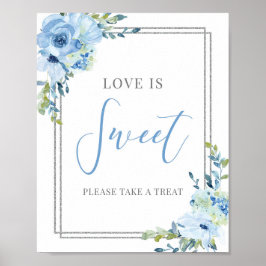 Moderne Typografie staubblaue Liebe ist ein hübsch Poster