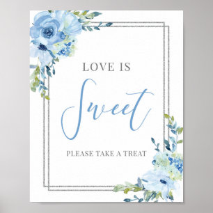 Moderne Typografie staubblaue Liebe ist ein hübsch Poster